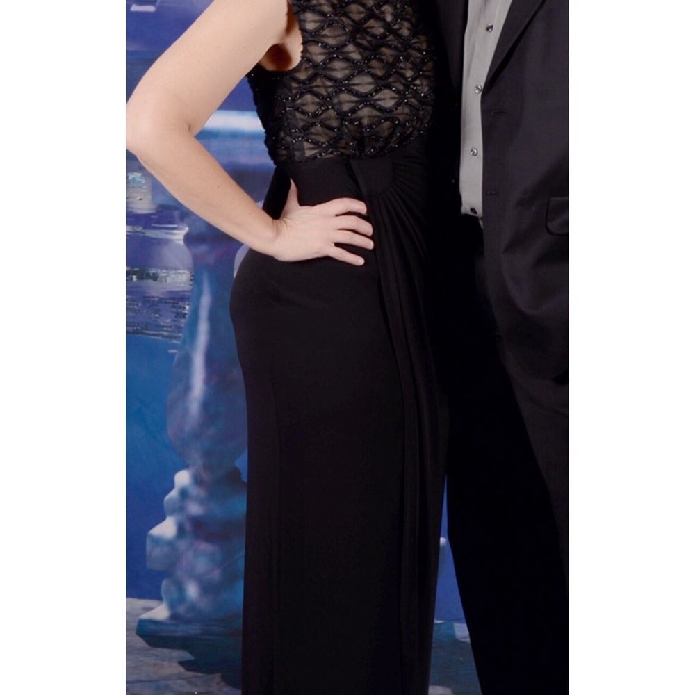 Full length black dress